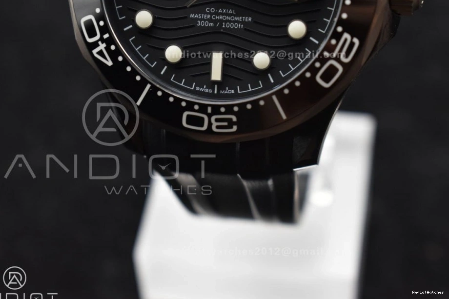 VSF A Best Edition Black Strap 300M PVD 1081 Dial Seamaster Diver GoAnywhere Black Rubber on 0116